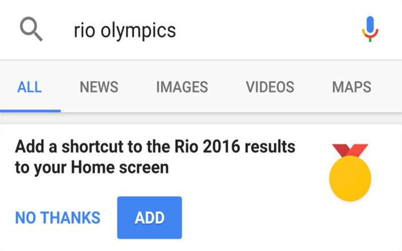 Google gives shortcut and alerts of Olympics update instantly Google-gives-shortcut-and-alerts-of-Olympics-update-instantly