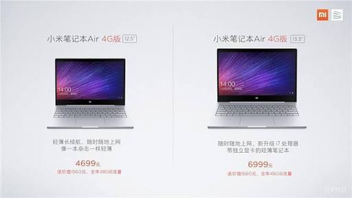 Mi Notebook Air 4G Launched With 4G SIM Slot