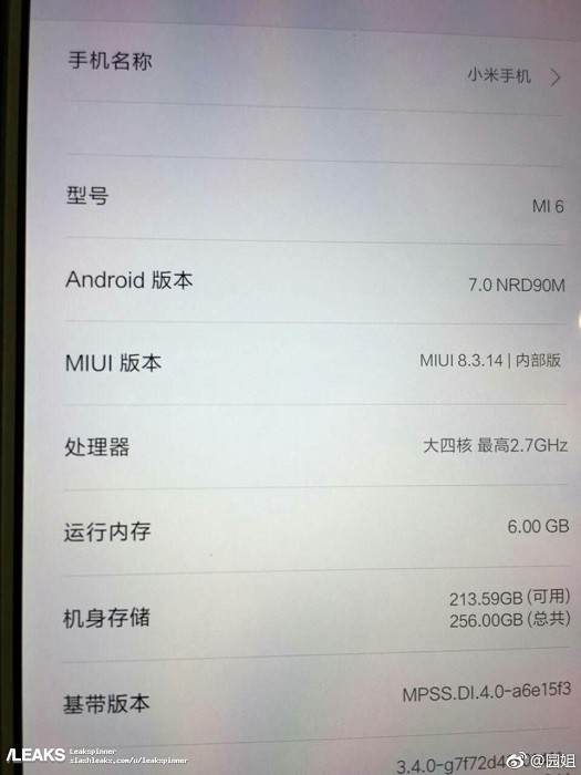Mi6 Specs Got Leaked With 6GB RAM & More Mi6 Specs Got Leaked With 6GB RAM & More