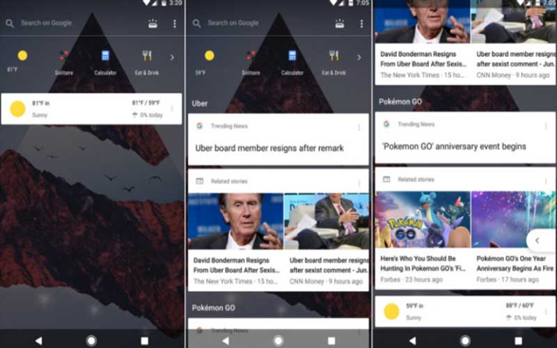 Google testing new transparent Google Feed Pane