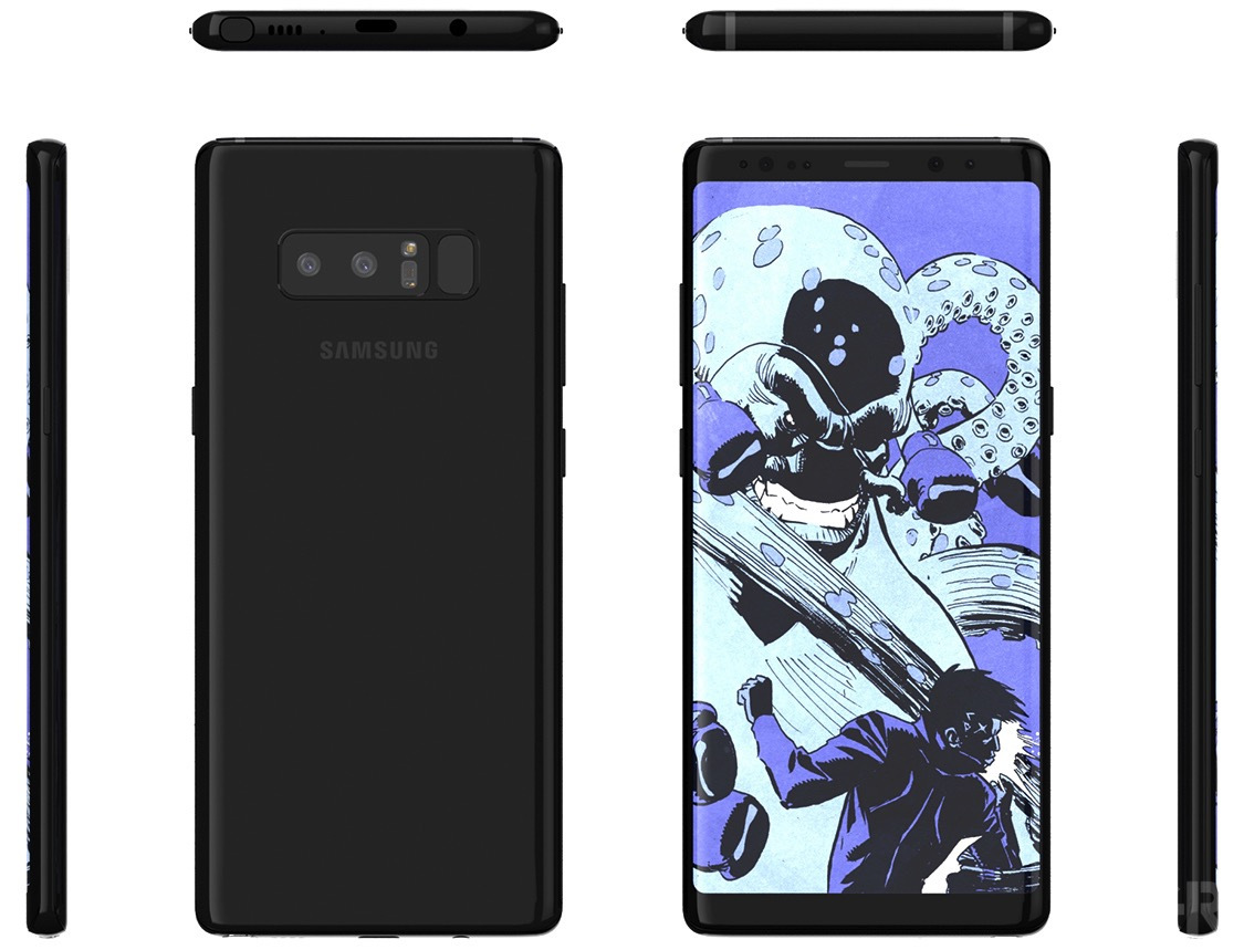 Rendered Images Of Galaxy Note 8 Popped Up. Showing Phone In Best Possible View Rendered Images Of Galaxy Note 8 Popped Up. Showing Phone In Best Possible View