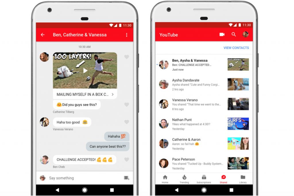 Google adds in-app direct messaging and sharing features in YouTube