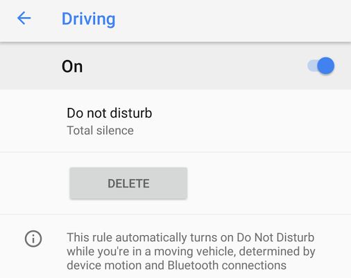 Google Pixel 2 devices Do Not Disturb Driving mode opens to third-party Developers