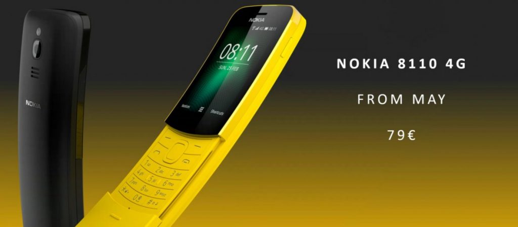 Nokia 8110 4G Unveiled At MWC 2018