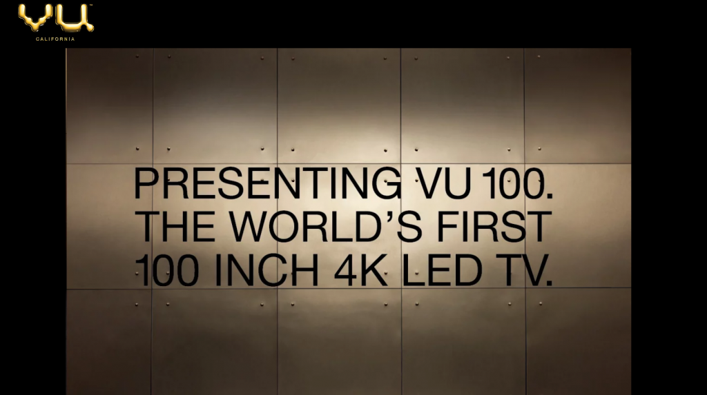 Vu launched 100-inch 4K HDR TV priced at Rs 20 Lakhs!