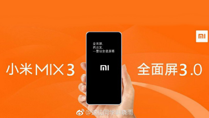 Poster Of Mi Mix 3 Leaked