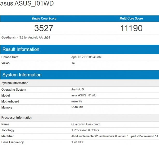Asus Zenfone 6 Appears On Geekbench Asus Zenfone 6 Appears On Geekbench