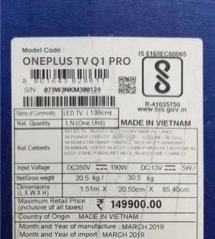 Price Of OnePlus TV In India Leaked, & It's Not What Was Expected !!!