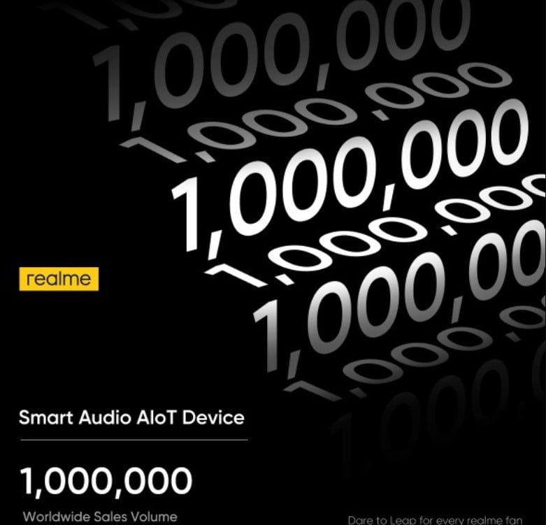 Realme Sells 1 Million Wireless Earphones Worldwide Realme Sells 1 Million Wireless Earphones Worldwide