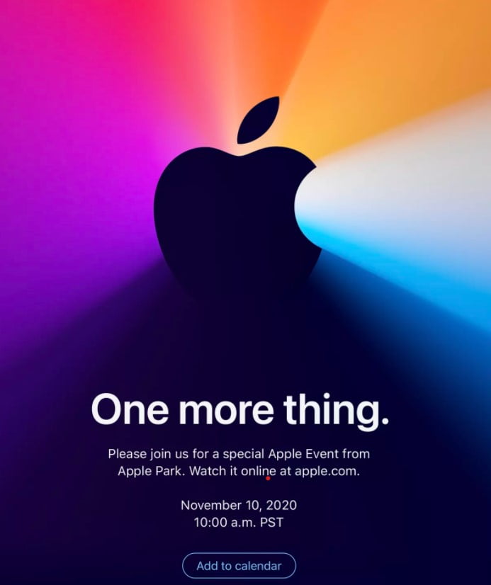 Apple Announces ‘One More Thing’ Event