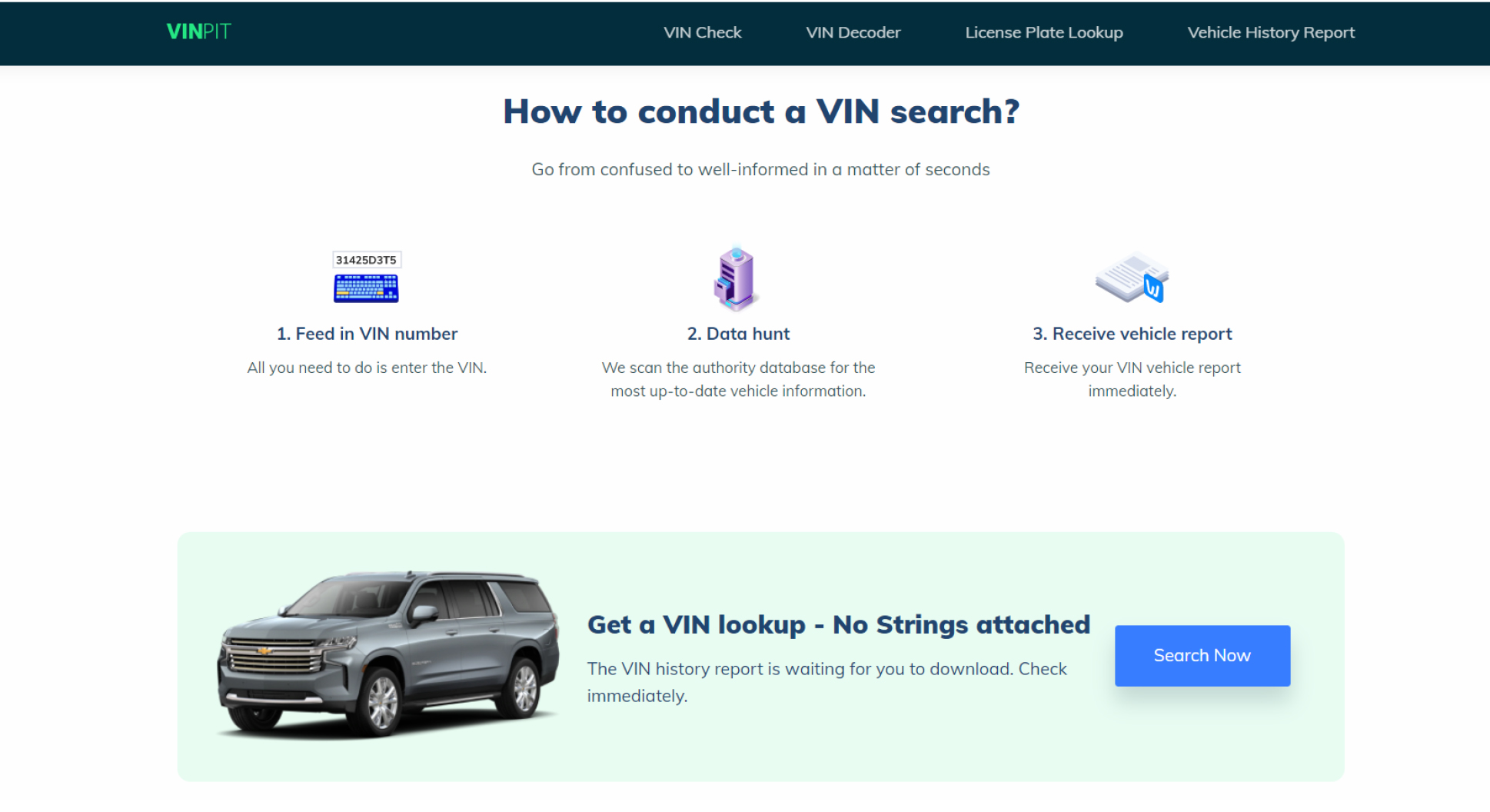 3 Easy Steps for Free VIN Checkup 3 Easy Steps for Free VIN Checkup