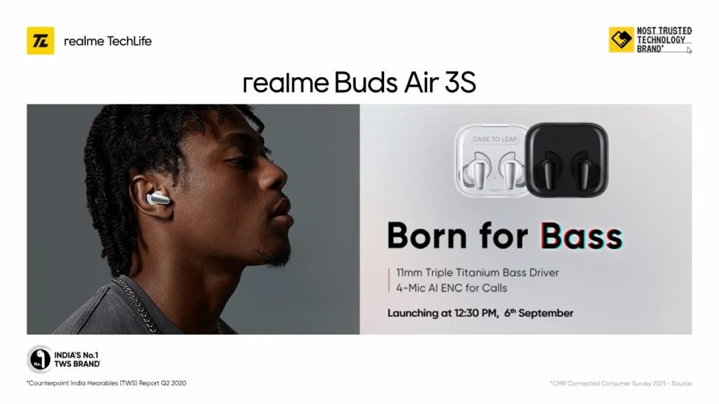 Realme Buds Air 3S Launch Date Revealed