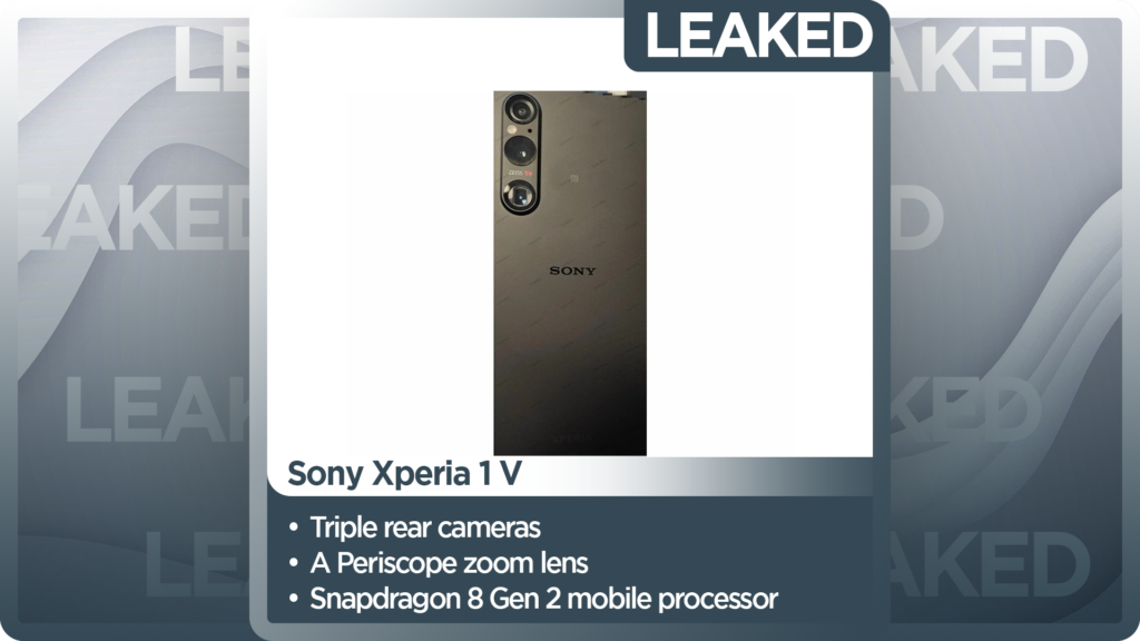 Sony Xperia 1 V Live Image Surfaced Online Reveals Camera Info And Rear Design