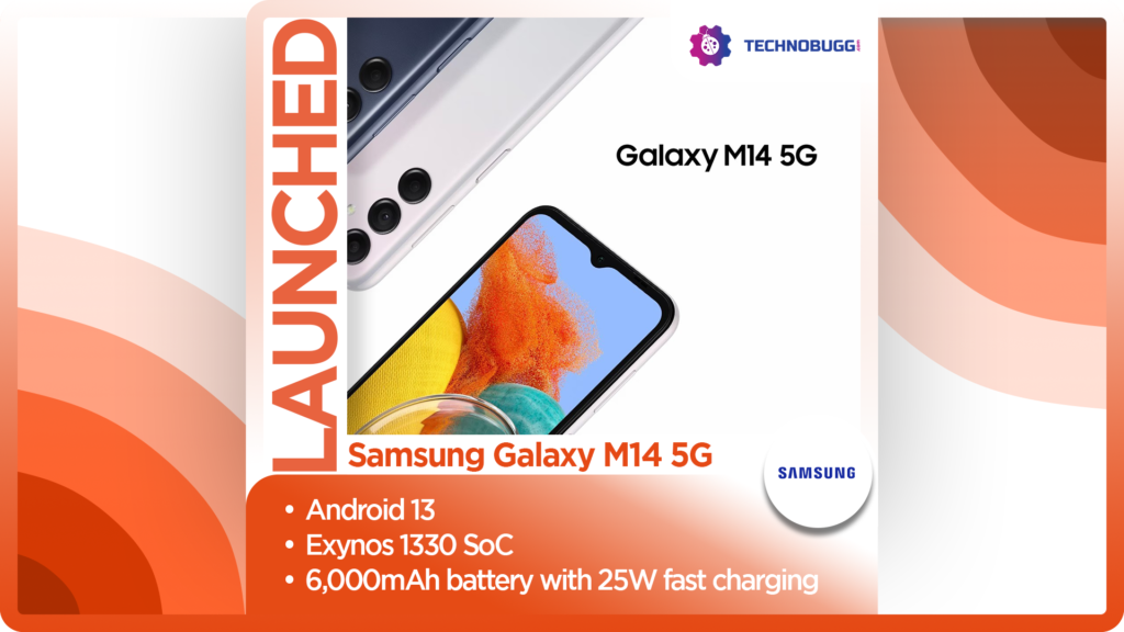 Samsung Galaxy M14 5G Launched With 6,000mAh Battery Samsung Galaxy M14 5G Launched With 6,000mAh Battery