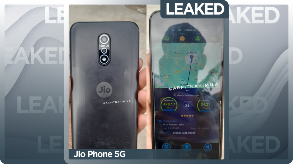 Jio Phone 5G Hands-on Images Leaked