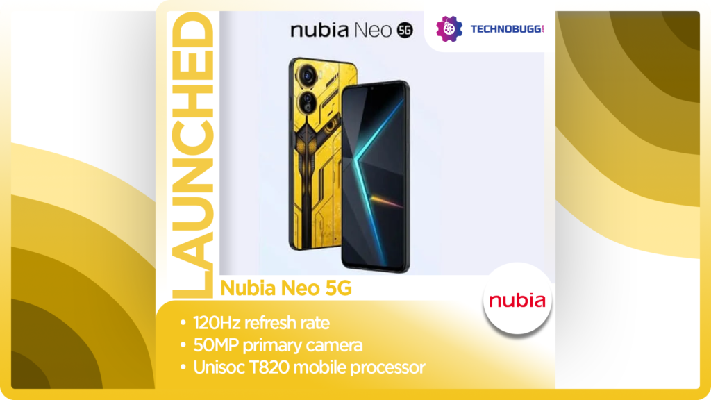 Nubia Neo 5G Unveiled With Dual Camera Setup