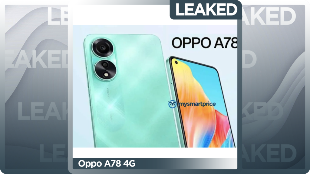Oppo A78 4G Promo Materials Leaked