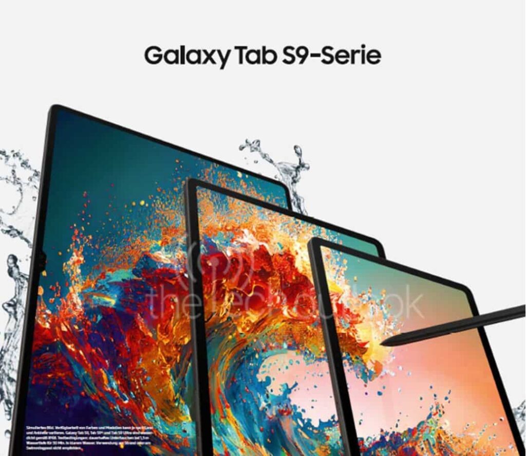 Samsung Galaxy Tab S9 Series Marketing Material Appears Online