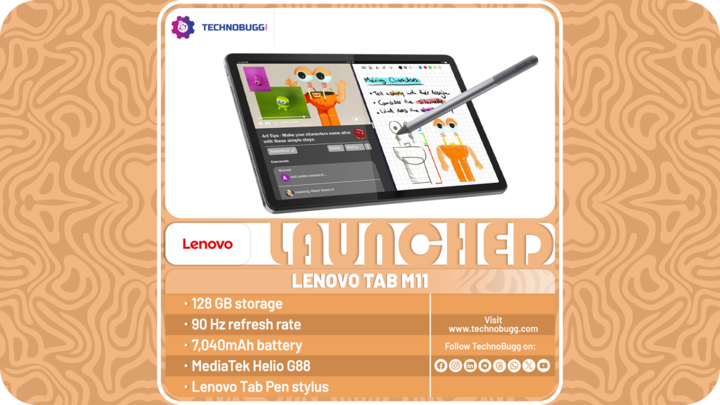 Lenovo Tab M11 Unveiled Lenovo Tab M11