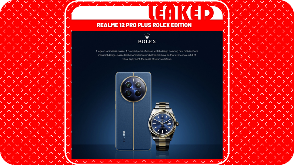 Realme 12 Pro Plus Rolex Edition Incoming