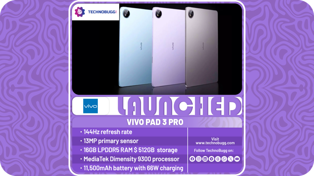 Vivo Pad 3 Pro Unveiled Vivo Pad 3 Pro