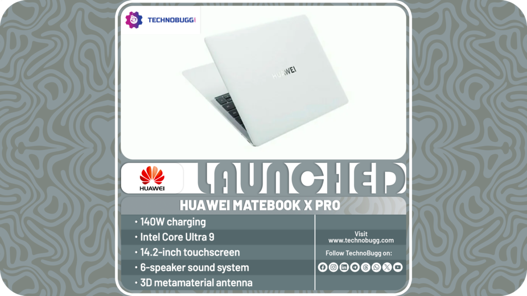 Huawei MateBook X Pro Goes Official Huawei MateBook X Pro
