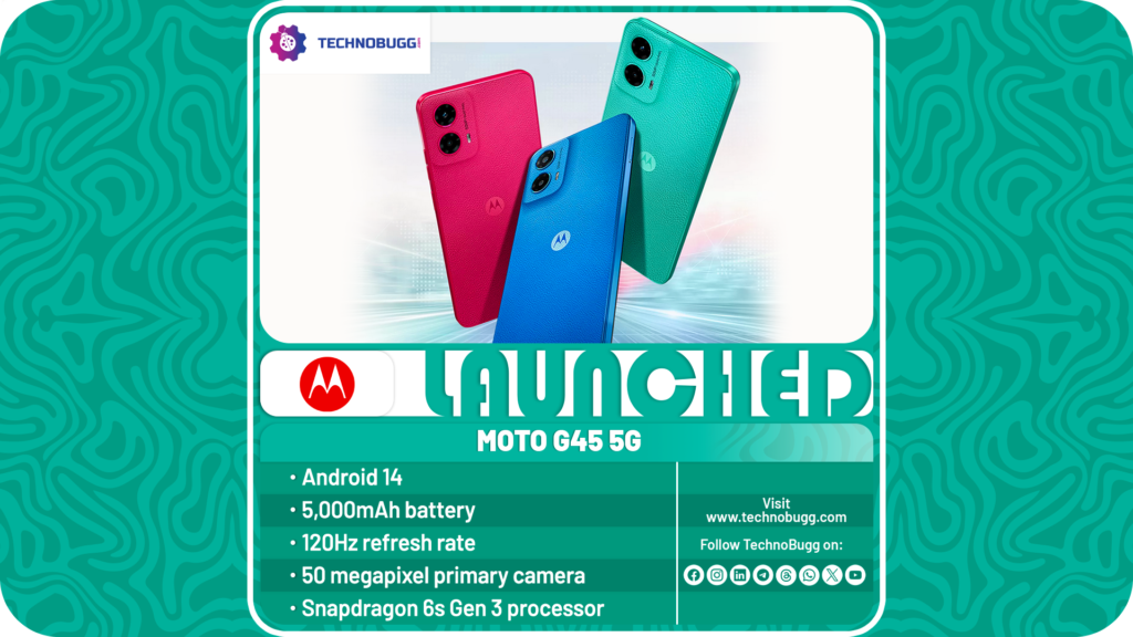 Moto G45 5G Goes Official In India Moto G45 5G