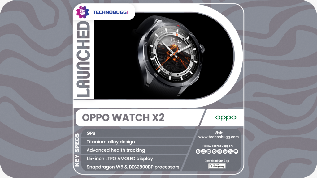 Oppo Watch X2 Unveiled