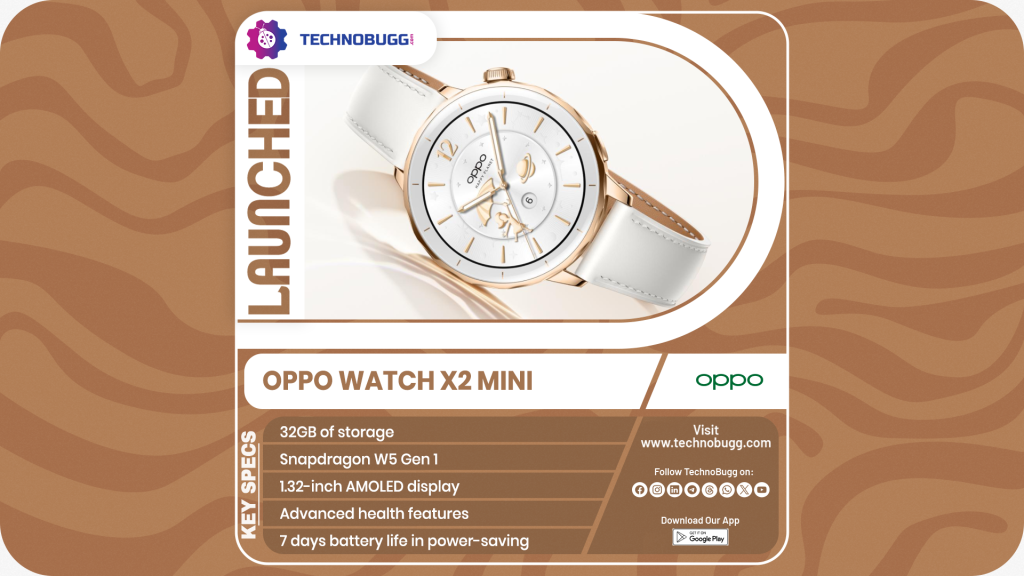 Oppo Watch X2 Mini Unveiled