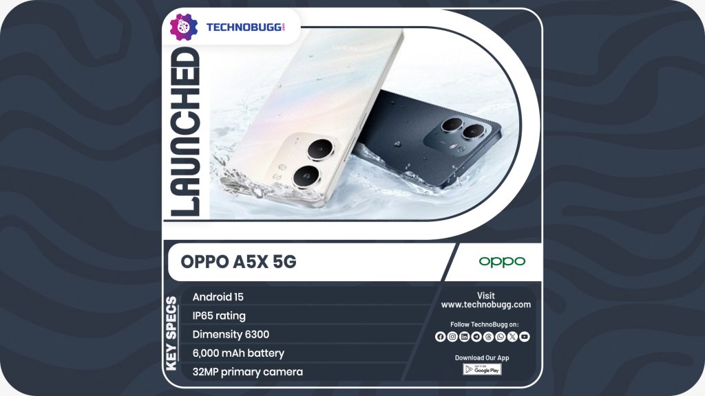 Oppo A5x 5G Unveiled Oppo A5x 5G Unveiled