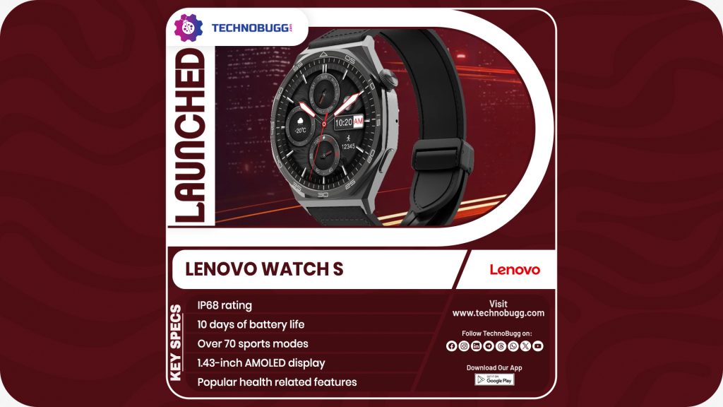 Lenovo Watch S Unveiled