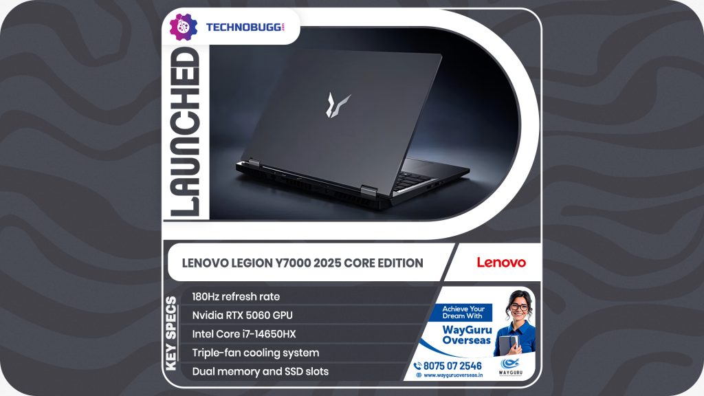 Lenovo Legion Y7000 2025 Core Edition Announced