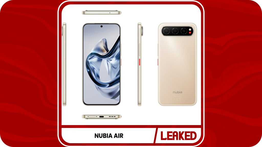 Nubia Air Official Images And Key Details Appear Online