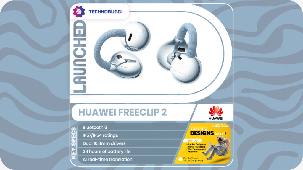 Huawei FreeClip 2 Open Ear TWS Launched