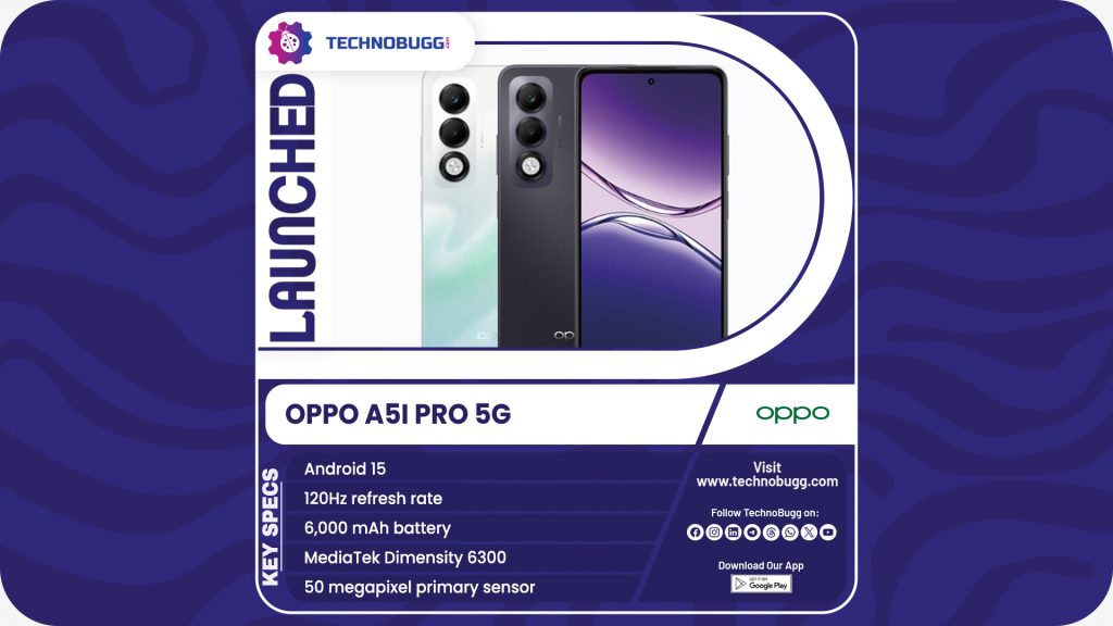 Oppo A5i Pro 5G Unveiled