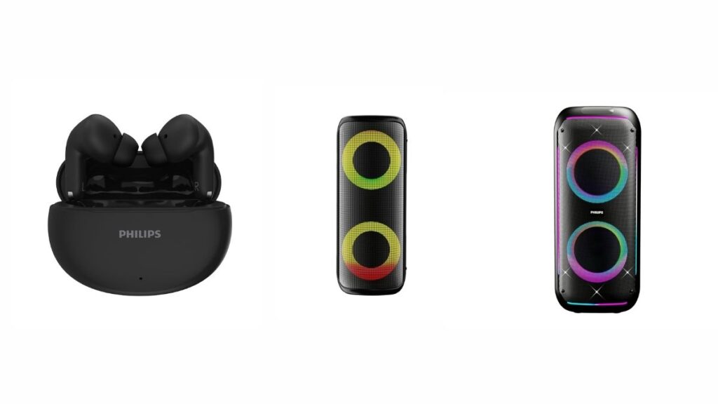 Philips TAT1269 TWS Earbuds, TAS3400 Wireless Bluetooth Speaker & TAX4910 Party Speaker Launched In India Philips TAT1269 TWS Earbuds, TAS3400 Wireless Bluetooth Speaker & TAX4910 Party Speaker Launched In India