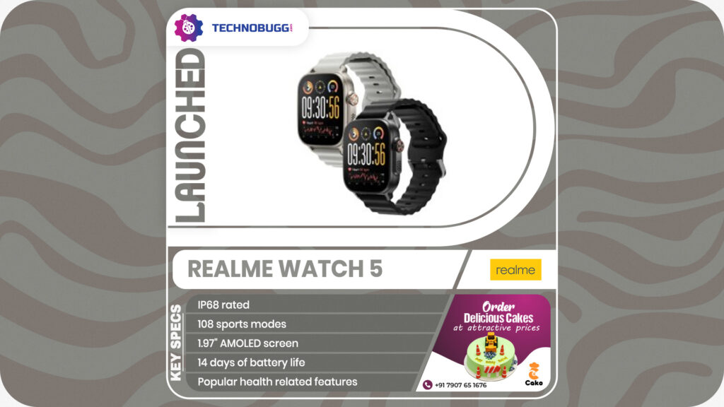 Realme Watch 5 Unveiled