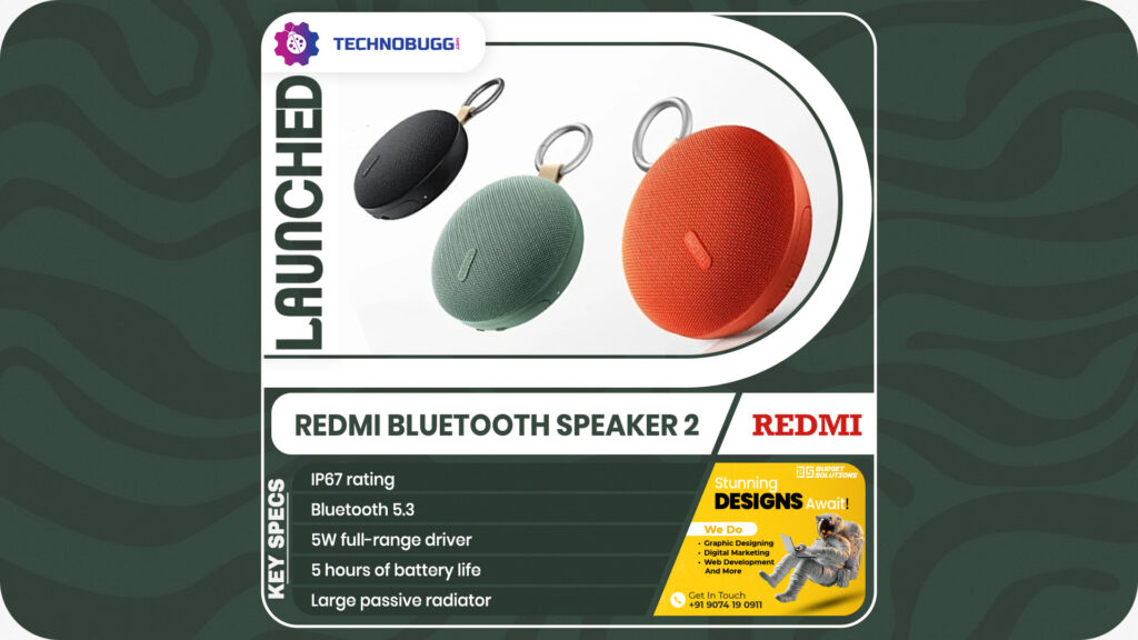 Redmi Bluetooth Speaker 2 Launched