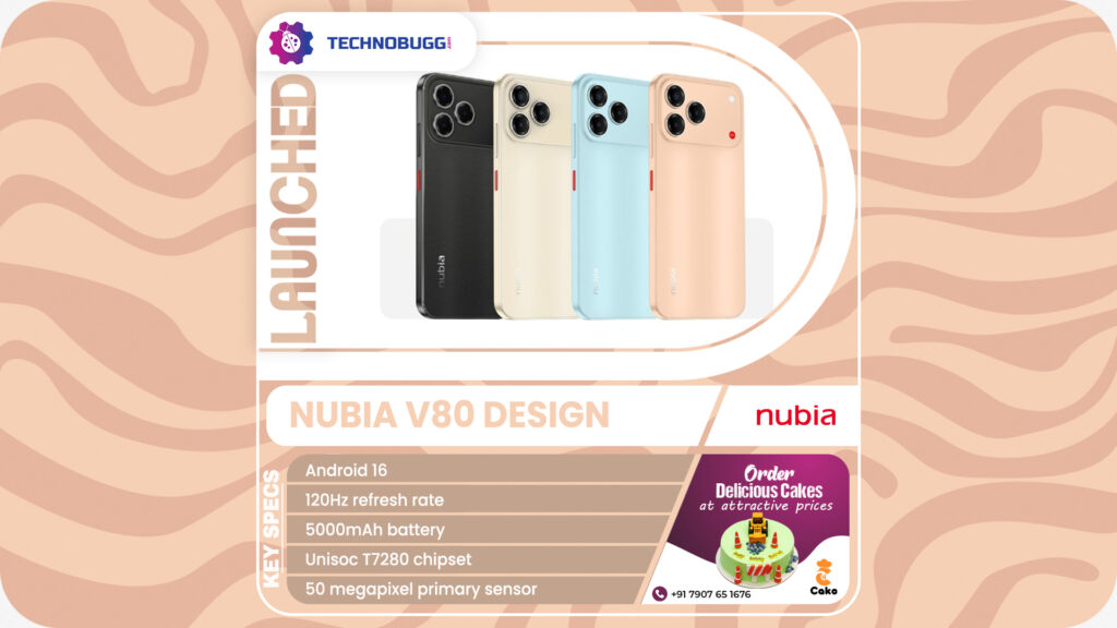 Nubia V80 Design Goes Official