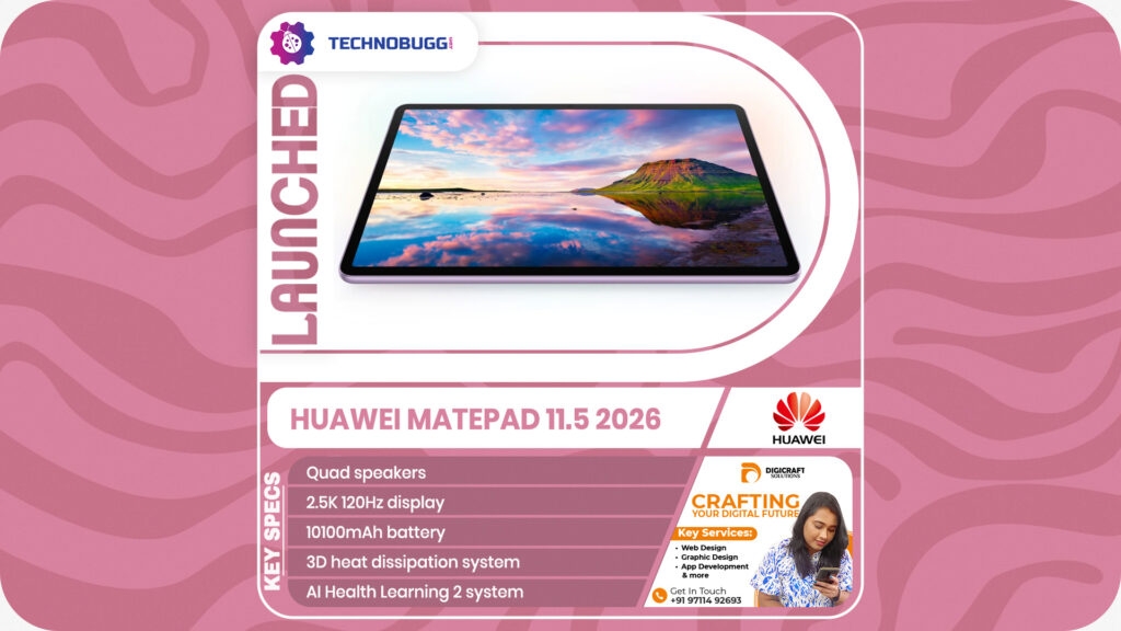 Huawei MatePad 11.5 2026 Unveiled Huawei MatePad 11.5 2026 Unveiled