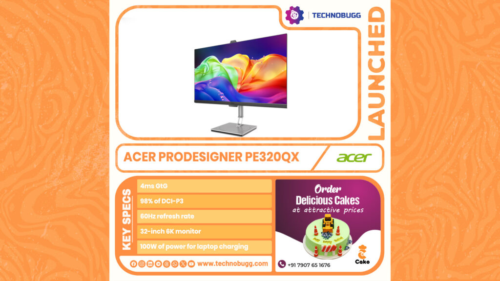 Acer ProDesigner PE320QX Unveiled Acer ProDesigner PE320QX Unveiled