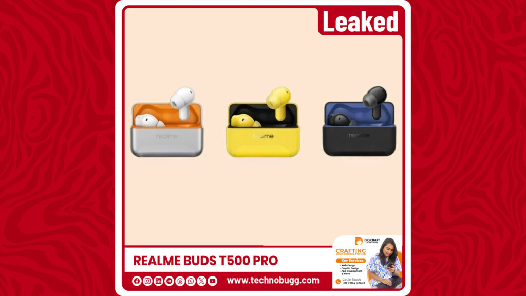 Realme Buds T500 Pro Renders And Specifications Leaked Online