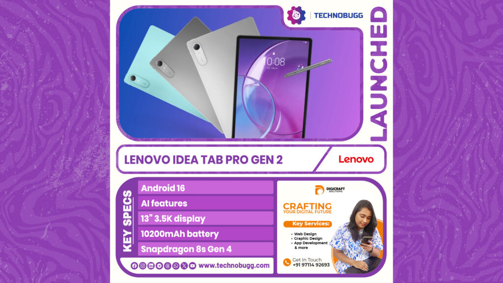 Lenovo Idea Tab Pro Gen 2 Unveiled