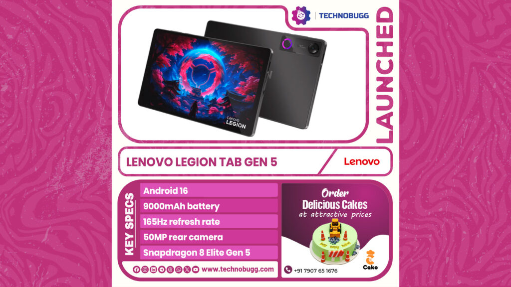 Lenovo Legion Tab Gen 5 Unveiled