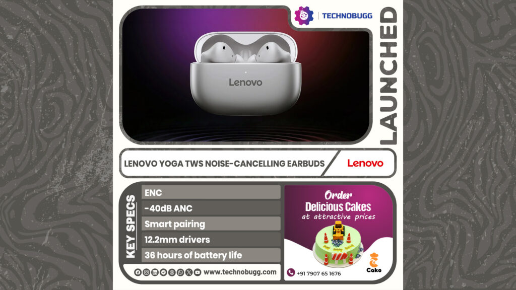 Lenovo YOGA TWS Noise-Cancelling Earbuds Launched