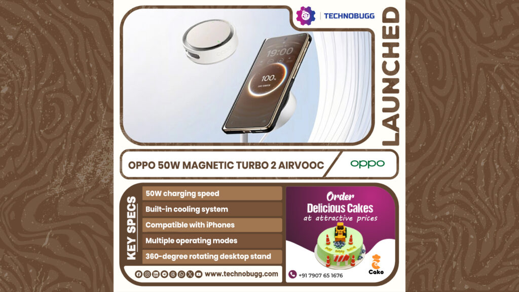 Oppo 50W Magnetic Turbo 2 AIRVOOC Wireless Charger Launched Oppo 50W Magnetic Turbo 2 AIRVOOC Wireless Charger Launched