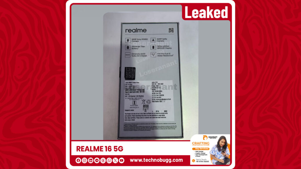 Realme 16 5G Retail Box Image Leaked Online Realme 16 5G Retail Box Image Leaked Online