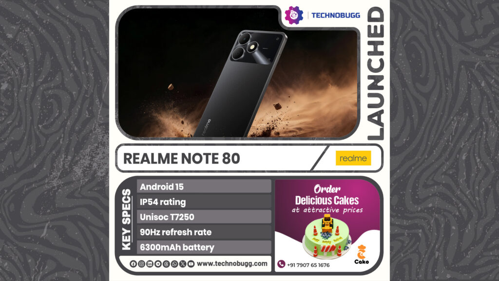 Realme Note 80 Goes Official