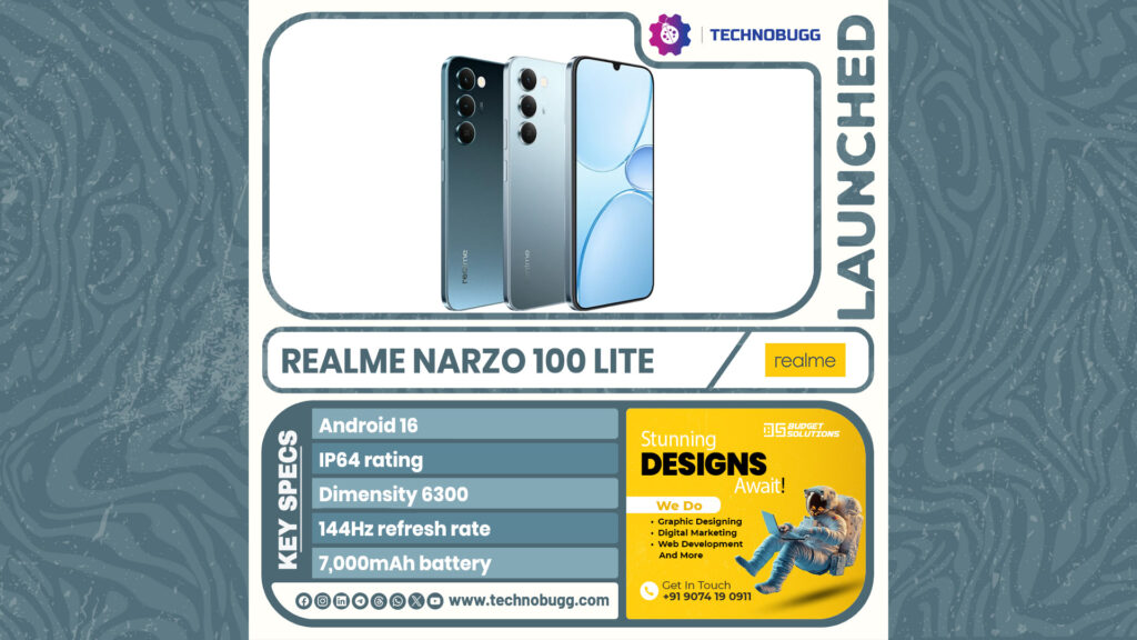 Realme Narzo 100 Lite Unveiled