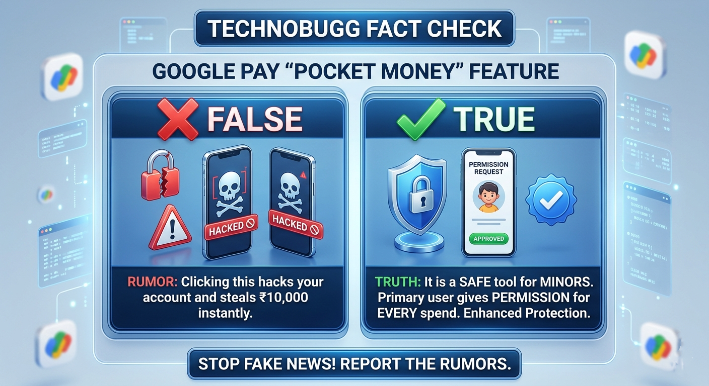 TechnoBugg Fact Check: Is the Google Pay ‘Pocket Money’ Feature Safe? Don’t Fall for Misinformation